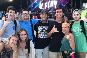 Mike Claricurzio at his job at the music festival