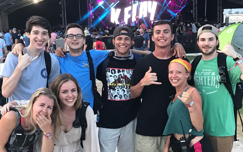 Mike Claricurzio at his job at the music festival