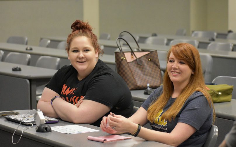 Students sit at a desk in the Digital Marketing Institute